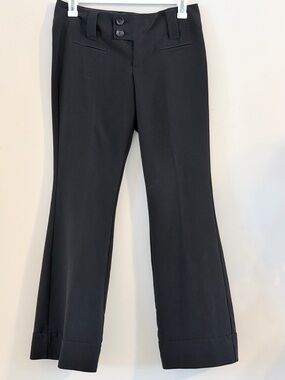 Spacegirlz Y2K Black Wide Leg Flare Cuffed Pants Juniors 11